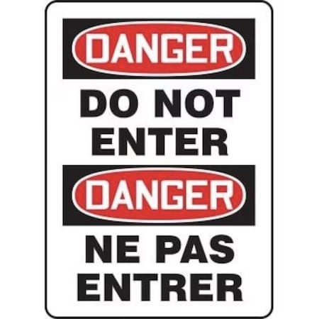 Accuform BILINGUAL DANGER SAFETY SIGN DO FBMADM139XL FBMADM139XL